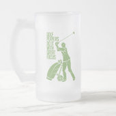 GOLF PLAYER-Tasse - wählen Sie Stil & Farbe Mattglas Bierglas (Links)