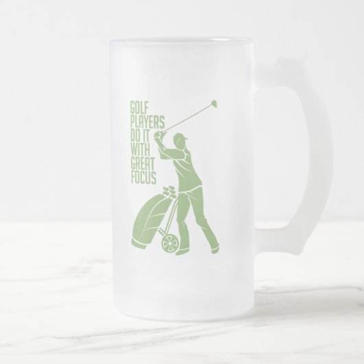 GOLF PLAYER-Tasse - wählen Sie Stil & Farbe Mattglas Bierglas (Rechts)