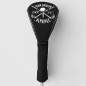 Golf Player White Monogram Golf Ball Marker Headcover (Vorderseite)