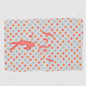 Golf Polka Dots for Ladys Golfhandtuch (Horizontal)