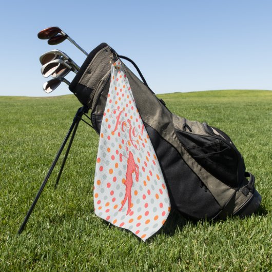 Golf Polka Dots for Ladys Golfhandtuch (Gras)