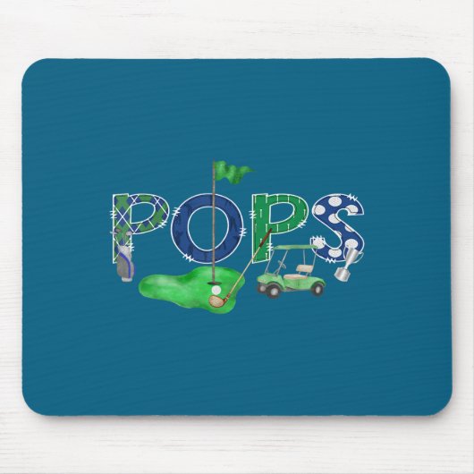 Golf Pops Hole One 1. Kunstwerk Mousepad (Vorne)