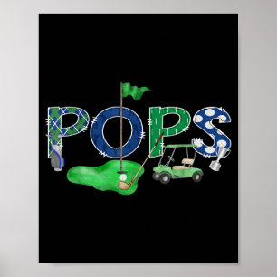 Golf pops Loch in One Golf 1. Geburtstag Jungenpar Poster