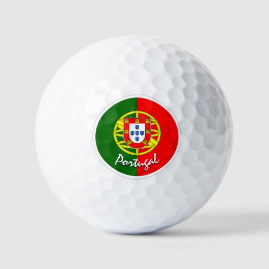 Golf Portugal & Portugiesische Flagge / Golf Ball (Vorderseite)