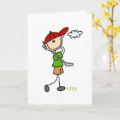 Golf Pose Card Karte (Gelbe Blume)