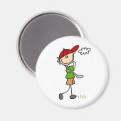 Golf-Pose-Magnet Magnet (Vorderseite/Rückseite)