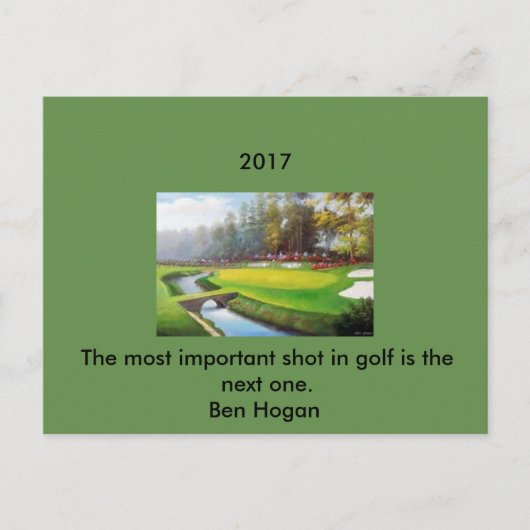 Golf Postcard mit Ben Hogan Zitat Postkarte (Vorderseite)