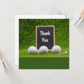 Golf Postcard mit Dankeschön Wort auf schwarzer Br Karte (Vorderseite/Rückseite Beispiel)