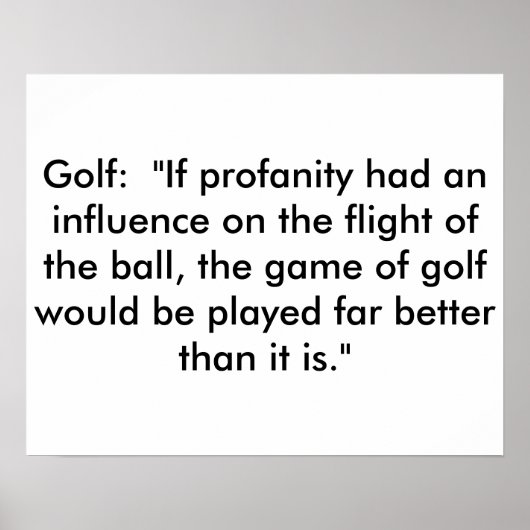 Golf Poster (Vorne)