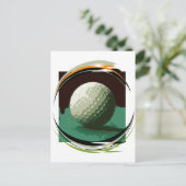 Golf Postkarte (Stehend Vorderseite)