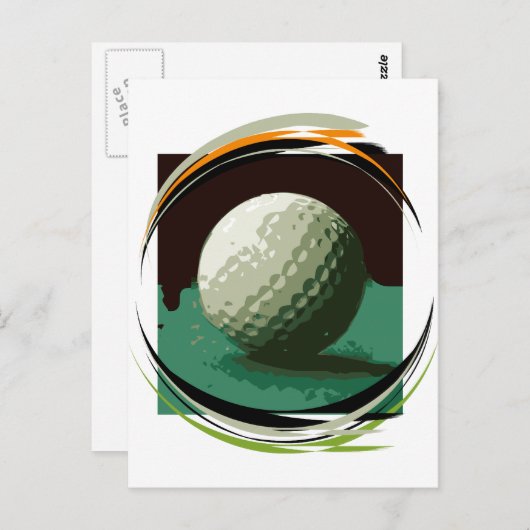 Golf Postkarte (Vorne/Hinten)