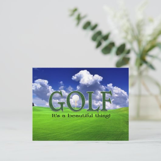 Golf Postkarte (Stehend Vorderseite)