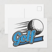 Golf Postkarte (Vorne/Hinten)