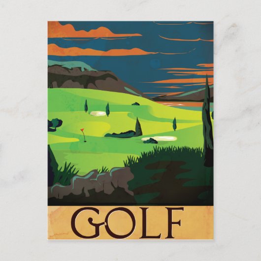 Golf Postkarte (Vorderseite)