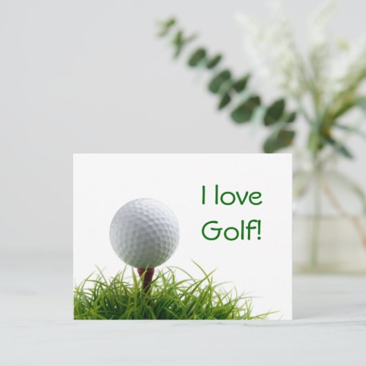 Golf Postkarte (Stehend Vorderseite)