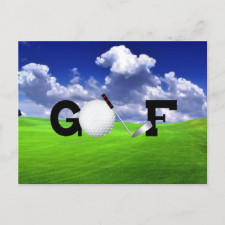 Golf Postkarte