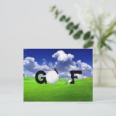 Golf Postkarte (Stehend Vorderseite)