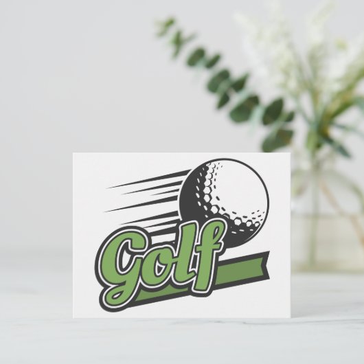 Golf Postkarte (Stehend Vorderseite)