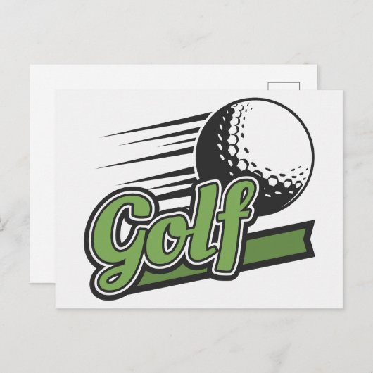 Golf Postkarte (Vorne/Hinten)