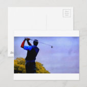 Golf Postkarte (Vorne/Hinten)