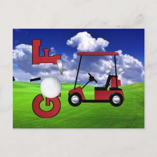 Golf Postkarte