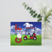 Golf Postkarte (Stehend Vorderseite)