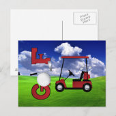 Golf Postkarte (Vorne/Hinten)