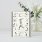 Golf Postkarte (Stehend Vorderseite)