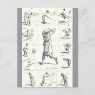 Golf Postkarte
