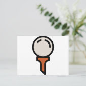 Golf Postkarte (Stehend Vorderseite)