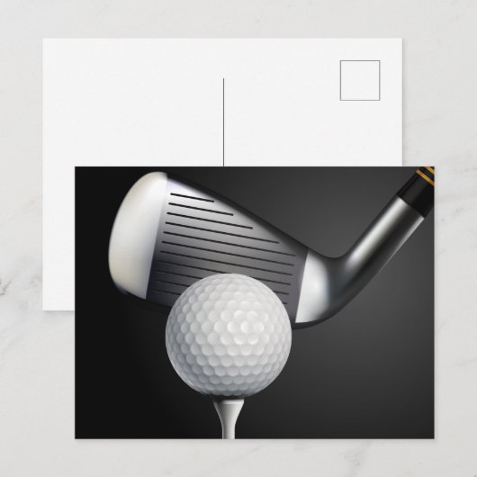 Golf Postkarte (Vorne/Hinten)
