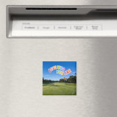Golf Pride auf Golfplatz regenbogenfarbenem Thema Magnet (In Situ (Geschirrspüler))