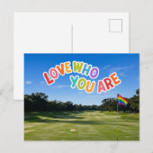 Golf Pride auf Golfplatz regenbogenfarbenem Thema Postkarte (Vorne/Hinten)