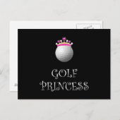 Golf Princess Postkarte (Vorne/Hinten)