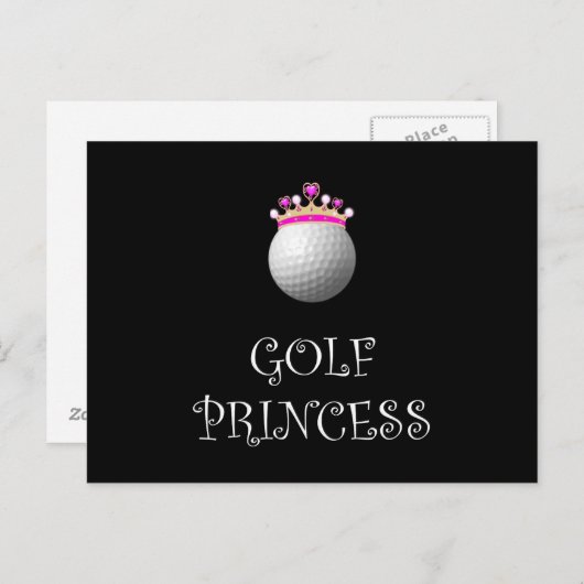 Golf Princess Postkarte (Vorne/Hinten)