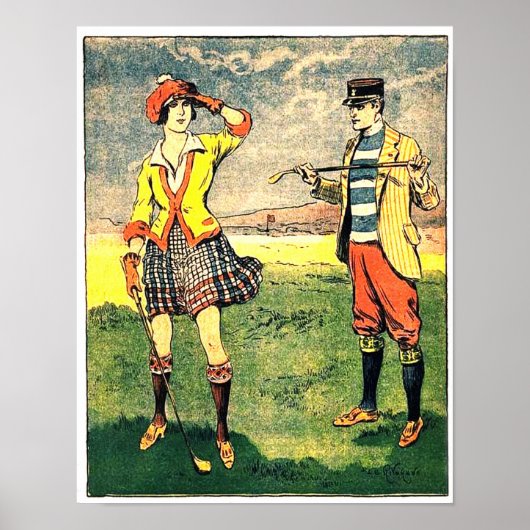 Golf Print der 1900er Jahre Poster (Vorne)