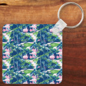 Golf Print Golf Cart Schlüsselanhänger (Rückseite)