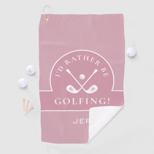 Golf Pro Golfer Golfangebot Zitat Mit Monogramm pi Golfhandtuch (Insitu)