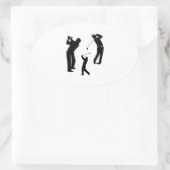 Golf Pro Ovaler Aufkleber (Tasche)