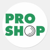 Golf Pro Shop Signaturklammer Runder Aufkleber (Vorderseite)