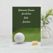 Golf Probe Dinner Einladung mit Ball & Bier (Stehend Vorderseite)