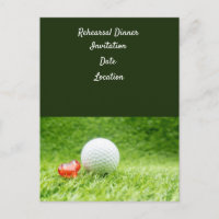 Golf Probe Hochzeitsessen Einladung
