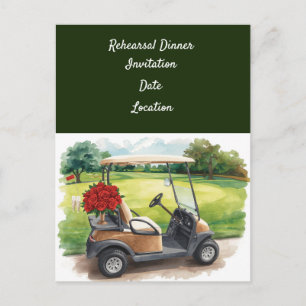 Golf-Probeessen Hochzeits-Dinner-Einladung Postkarte