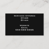 Golf-ProVisitenkarte Visitenkarte (Rückseite)