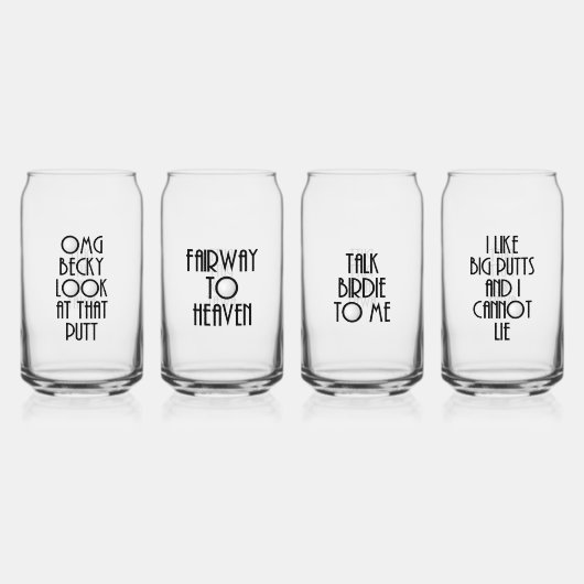Golf Pub Glass Can Set Dosenglas (Vorderseite)