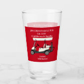 Golf Pub Golf Cart Beer & Snacks Wilde Geschichten Glas (Vorderseite)