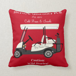 Golf Pub Golf Cart Beer & Snacks Wilde Geschichten Kissen