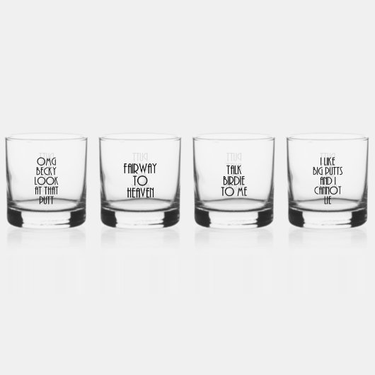 Golf Puck Rocks Set Whiskyglas (Vorderseite)