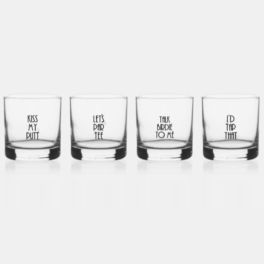 Golf Puck Rocks Set Whiskyglas (Vorderseite)
