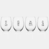 Golf Pun Glass Set Weinglas Ohne Stiel (Vorderseite)